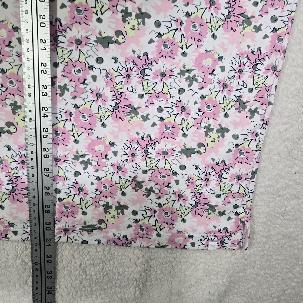 $90 Puma Arnold Palmer Polo Stretch Shirt Mens XL Floral Pattern Pink 623954 02 - Picture 10 of 10
